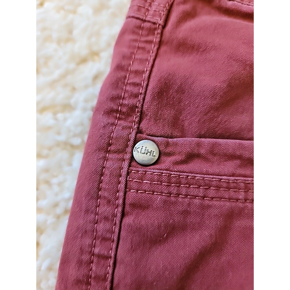 Kuhl Womens Shorts Size 8 Chino Maroon - Picture 2 of 8